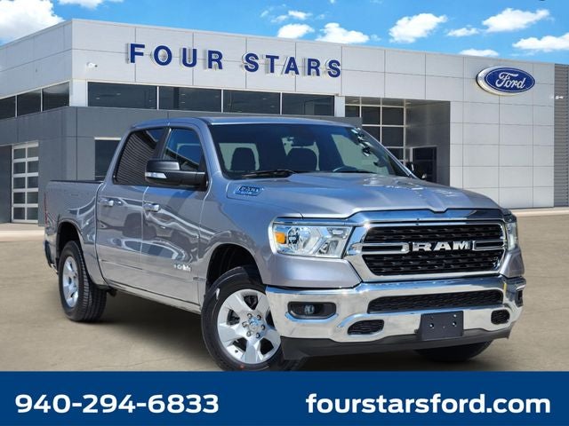 2022 RAM 1500 Big Horn/Lone Star in Billet Silver Metallic Clearcoat — front three-quarter view