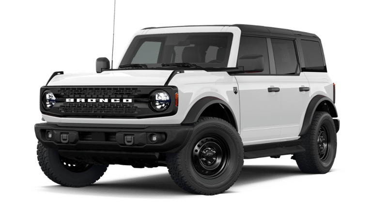 2026 Ford Bronco Big Bend in Oxford White — front three-quarter view