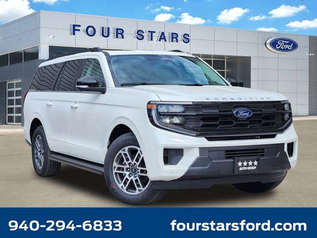 2026 Ford Expedition Max Active in White Metallic — front three-quarter view