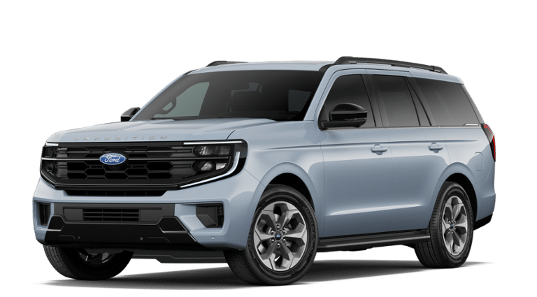 2027 Ford Expedition Active in Gray Metallic — front three-quarter view