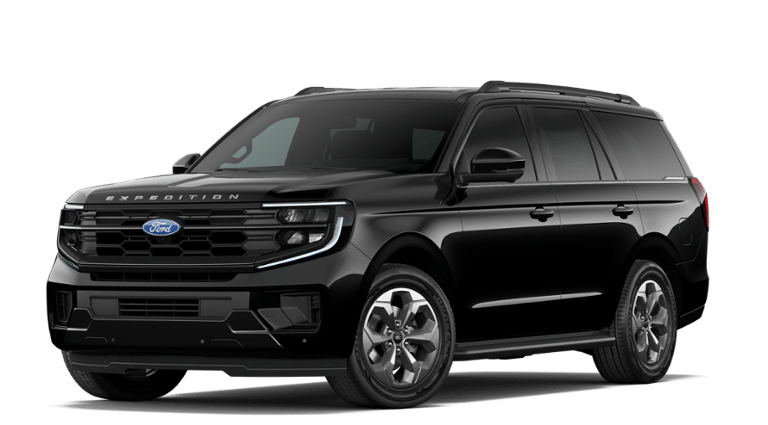 2027 Ford Expedition Active in Black Metallic — front three-quarter view