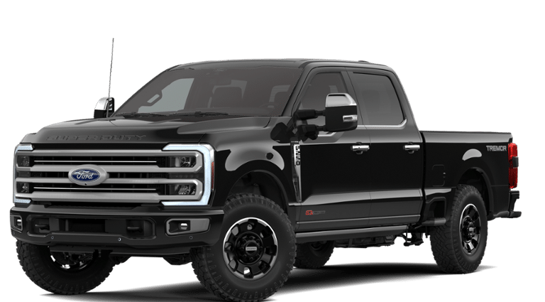 2026 Ford F-250SD Platinum in Agate Black Metallic — front three-quarter view
