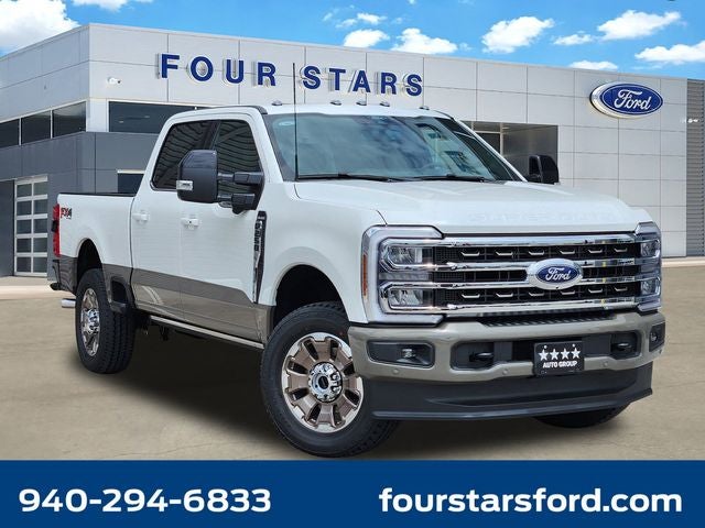 2026 Ford F-250SD King Ranch in Star White Metallic Tri-Coat — front three-quarter view
