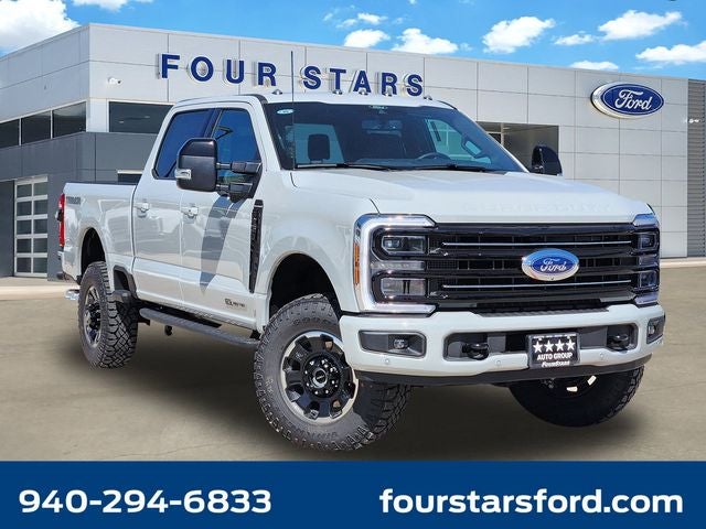 2026 Ford F-250SD Platinum in Avalanche — front three-quarter view
