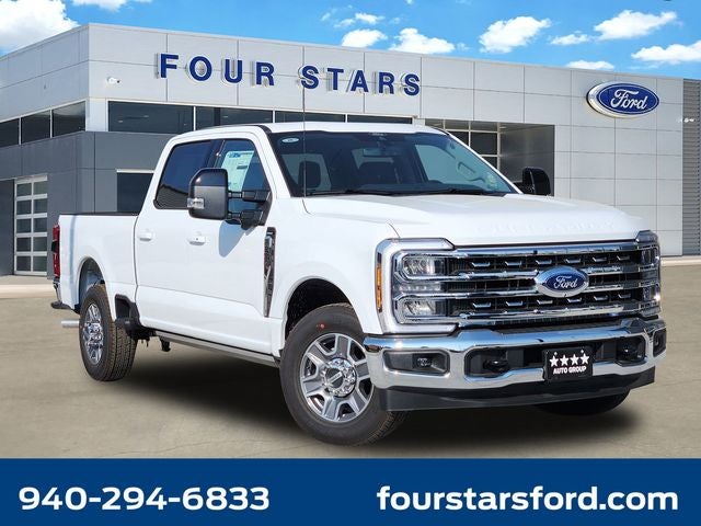 2026 Ford F-350SD Lariat in Oxford White — front three-quarter view
