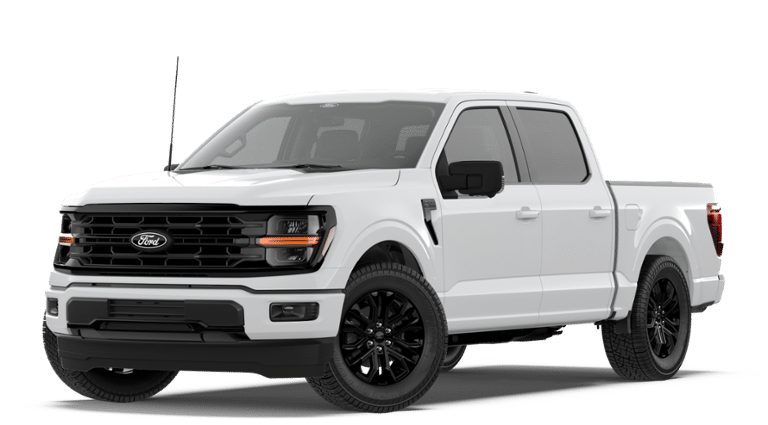 2026 Ford F-150 XLT in Oxford White — front three-quarter view