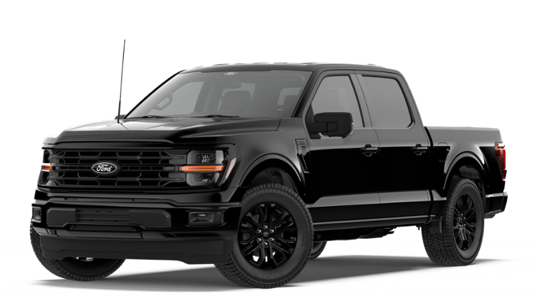 2026 Ford F-150 XLT in Black Metallic — front three-quarter view
