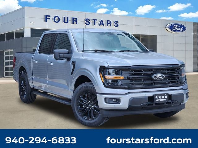 2026 Ford F-150 XLT in Iconic Silver Metallic — front three-quarter view