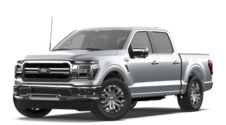 2026 Ford F-150 Lariat in Silver Metallic — front three-quarter view