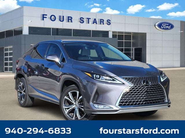 2022 Lexus RX 350 in Gray Pearl — front three-quarter view