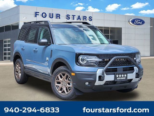 2026 Ford Bronco Sport Big Bend in Azure Gray Metallic Tri-Coat — front three-quarter view