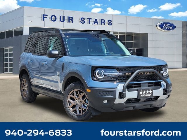 2026 Ford Bronco Sport Big Bend in Azure Gray Metallic Tri-Coat — front three-quarter view