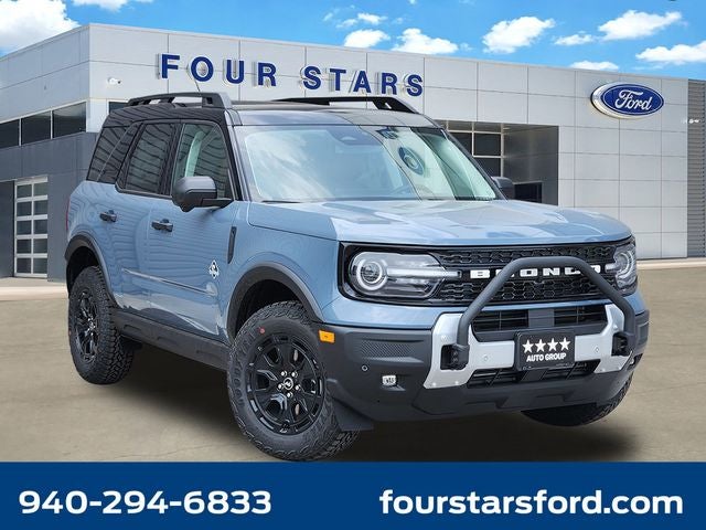 2026 Ford Bronco Sport Outer Banks in Azure Gray Metallic Tri-Coat — front three-quarter view