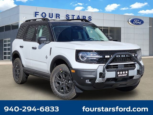2026 Ford Bronco Sport Outer Banks in Oxford White — front three-quarter view