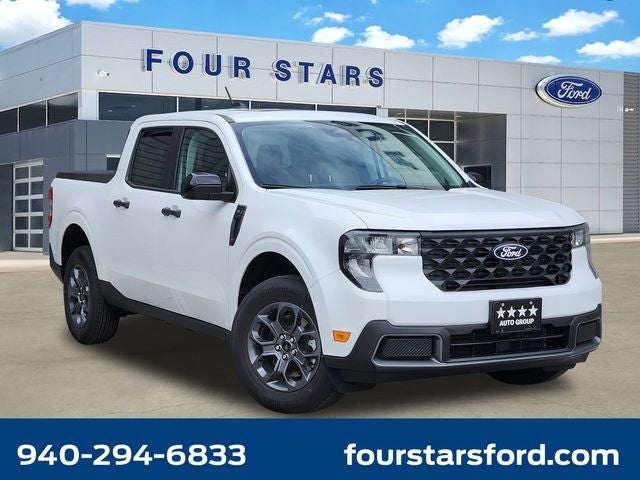 2026 Ford Maverick XLT in Oxford White — front three-quarter view