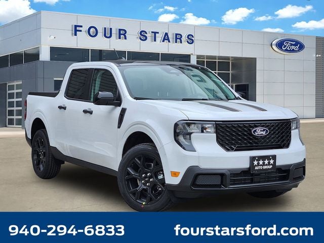 2026 Ford Maverick XLT in Oxford White — front three-quarter view