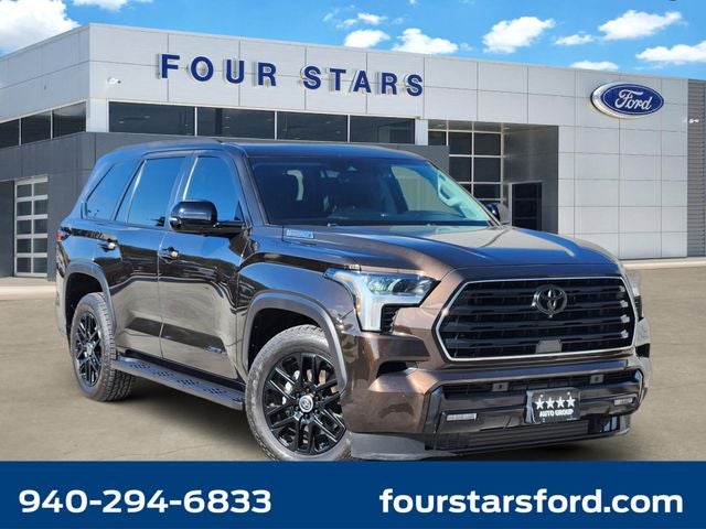 2024 Toyota Sequoia Limited in Smoked Mesquite — front three-quarter view